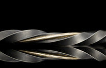 Close-up of bracelet on a black background
