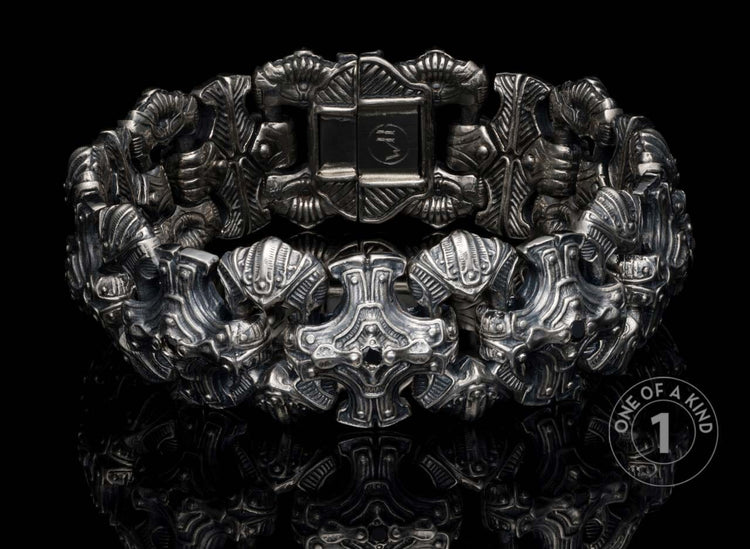 One of a kind sterling silver men's bracelet from William Henry