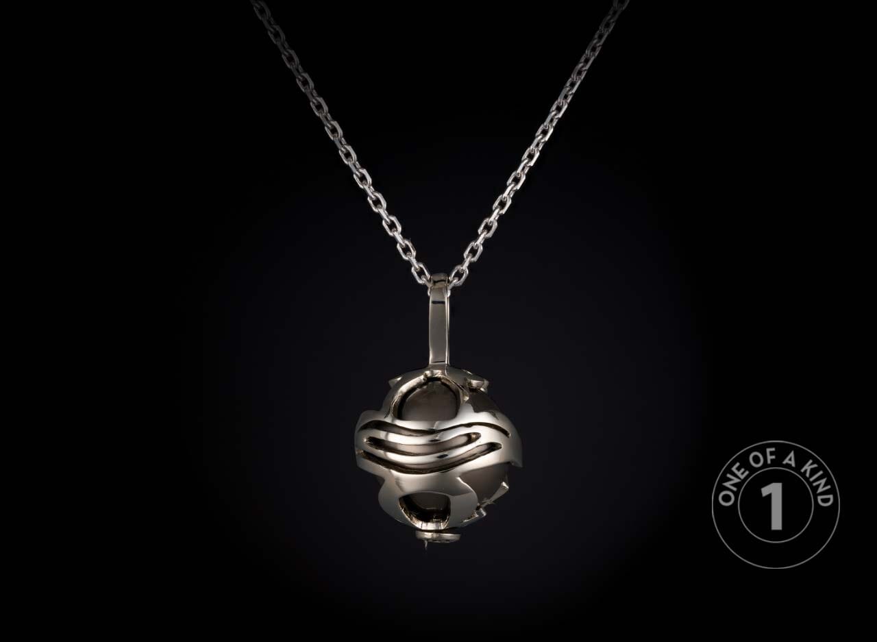 One of a kind pendant necklace from William Henry featuring 18K white gold and South sea pearl