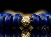 One of a Kind bracelet from William Henry featuring 18K Yellow gold and lapis lazuli beads.