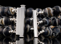 One of a Kind bracelet from William Henry featuring mammoth tooth beads with a sterling silver clasp & fittings.