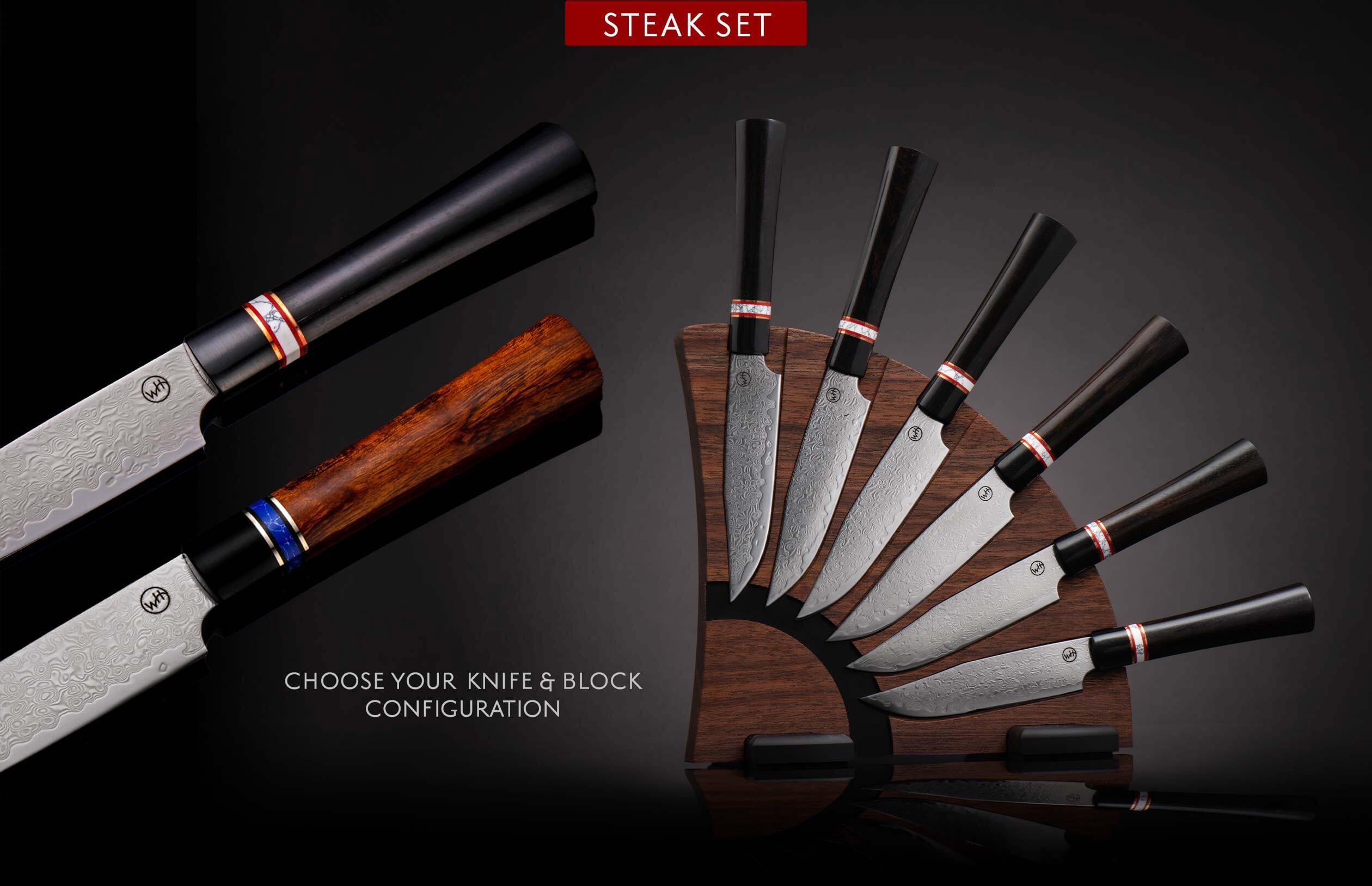 The Kultro Gourmet Damascus Steak Knife Set 