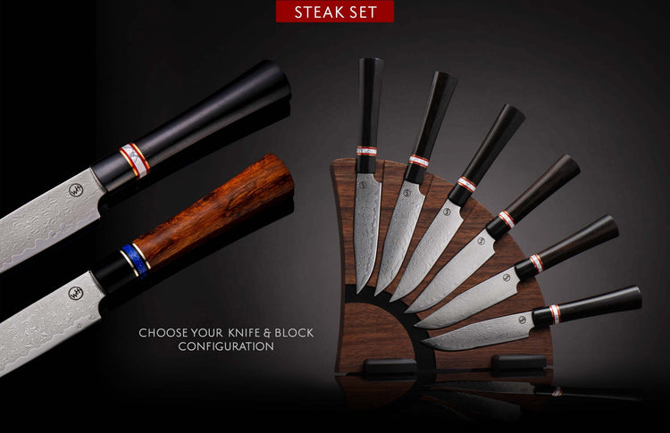 The Kultro Gourmet Damascus Steak Knife Set 