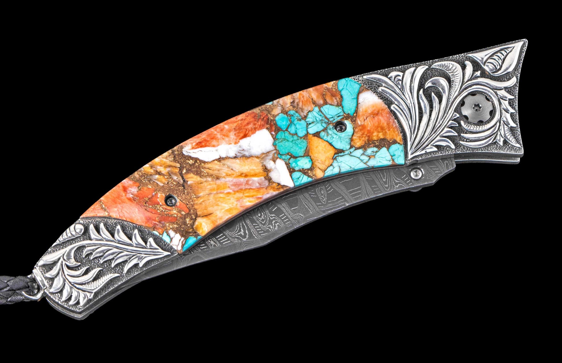  Spiny oyster shell and turquoise.