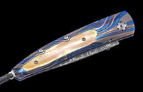 One of a Kind William Henry Custom Knife with Laser-colored titanium frame
