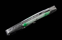 One of a kind William Henry custom corkscrew with hand forged Damascus steel and Jade